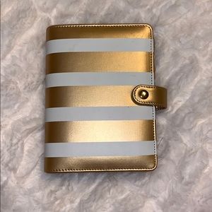 Blank Day Planner white and gold.